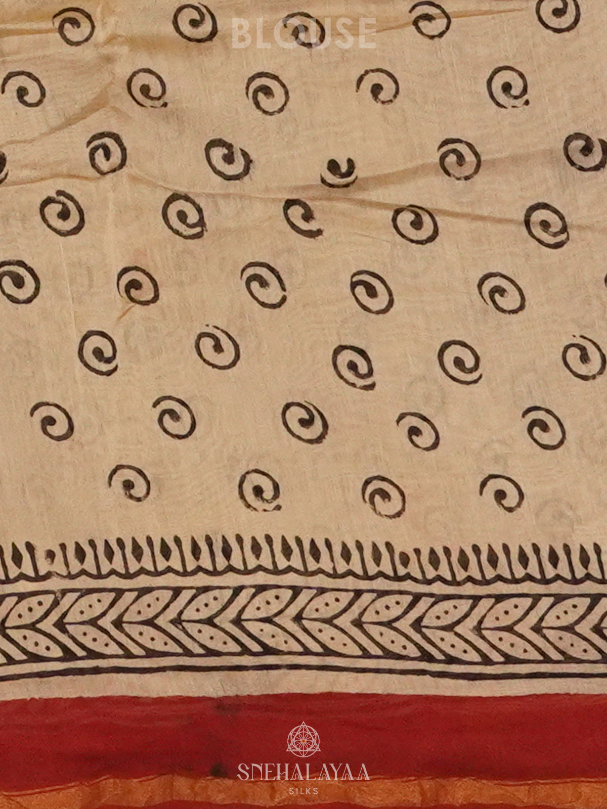 Beige Chanderi Saree