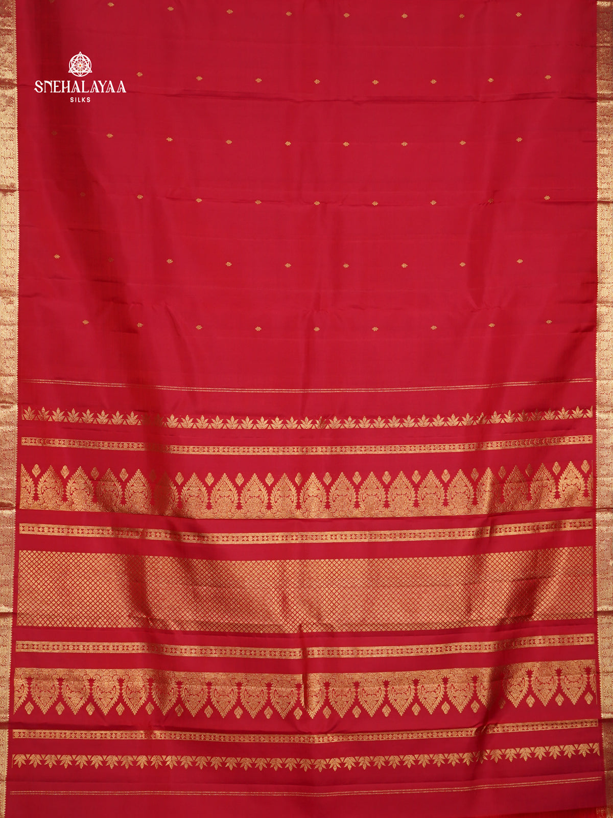 Tomato Red Kanjivaram Silk Saree