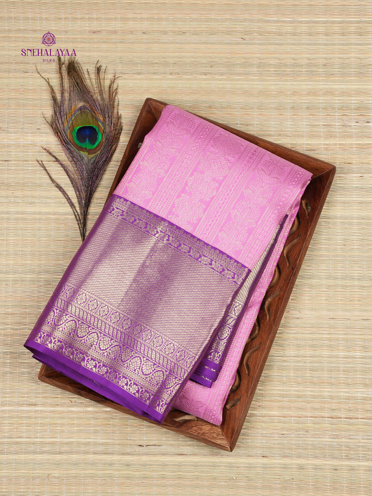 Lavender Kanjivaram Silk Saree