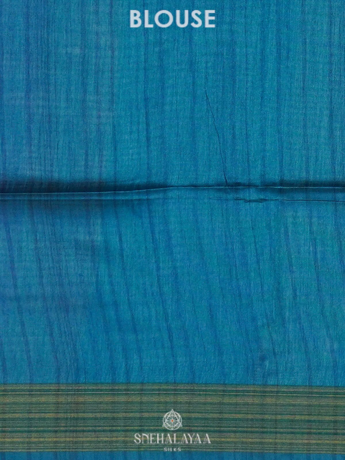 Beige with Blue Border Tussar Saree