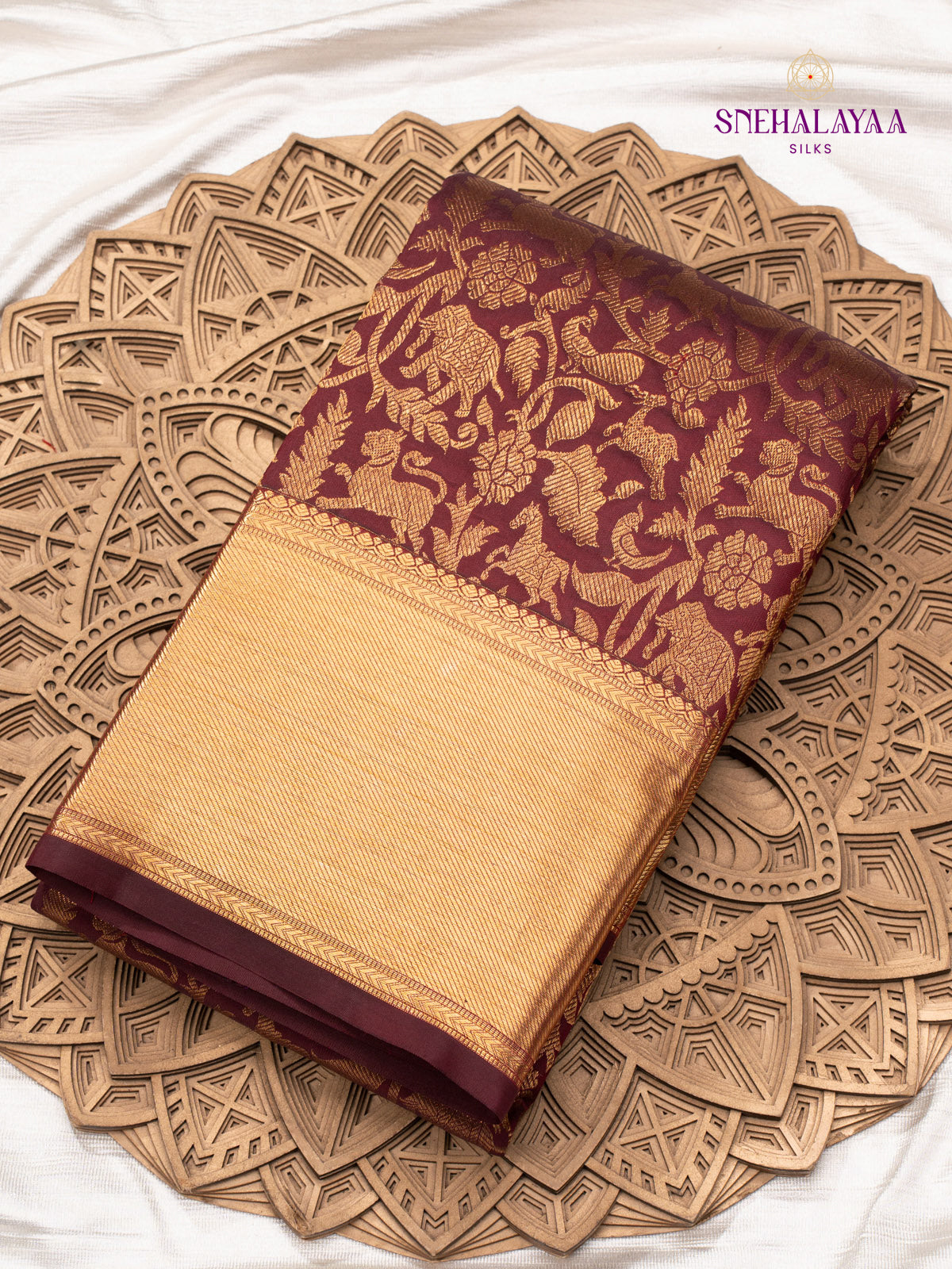 Maroon Kanjivaram Silk Saree