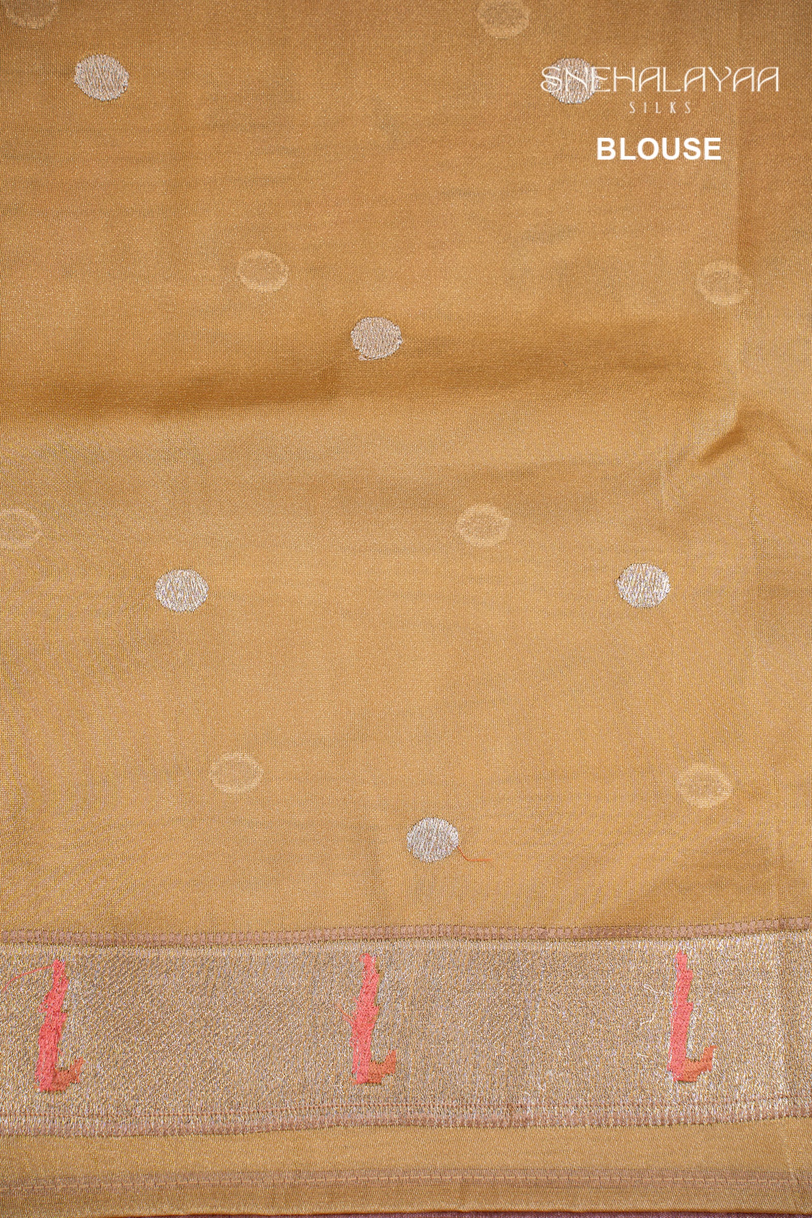 Gold Tissue Embroidery Saree