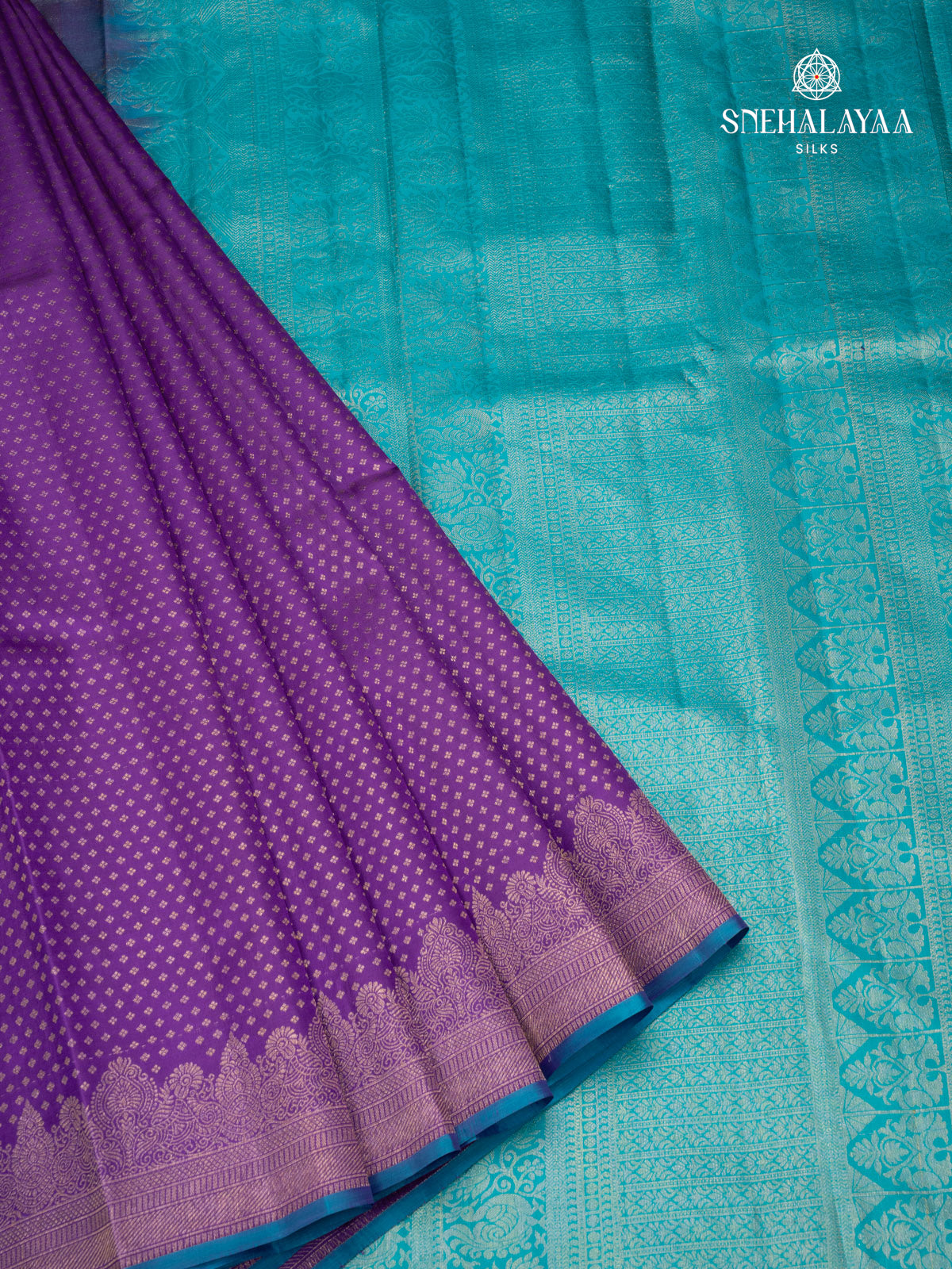 Violet Kanjivaram Silk Saree