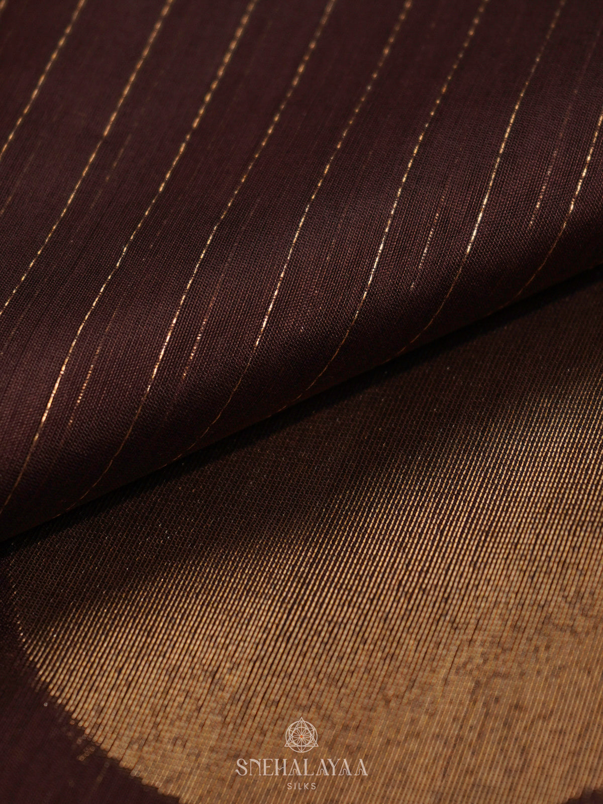 Burgundy Kora Silk Cotton Saree