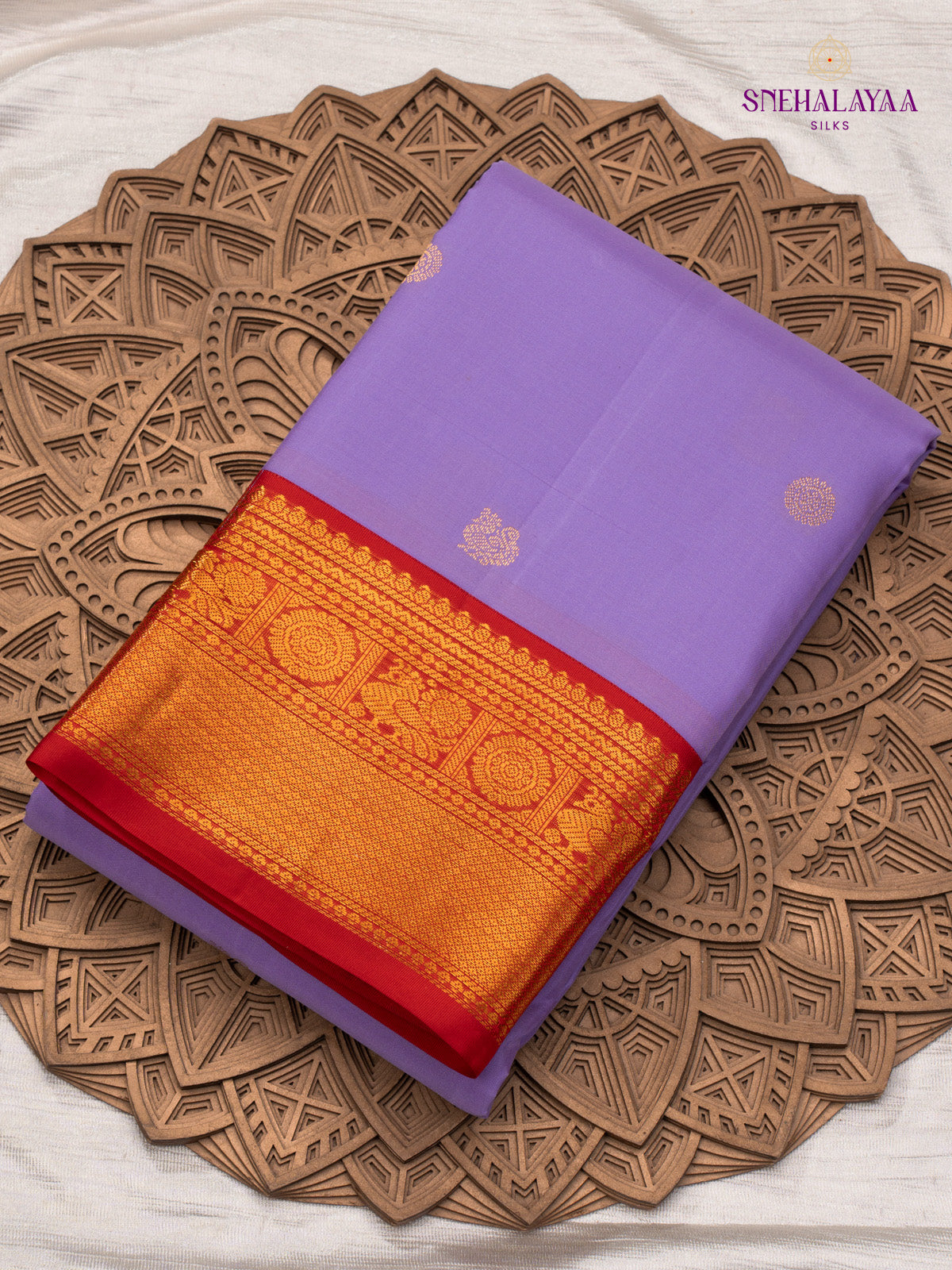 lavender Korvai Kanjivaram Silk Saree
