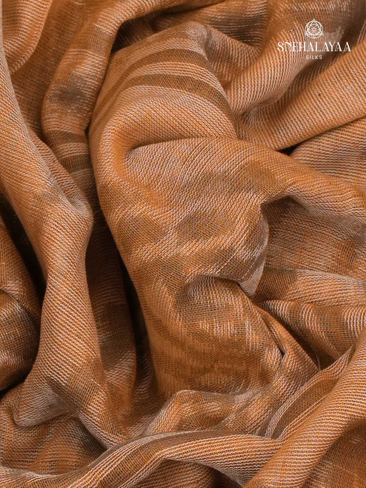 Peach Khadi Cotton Saree