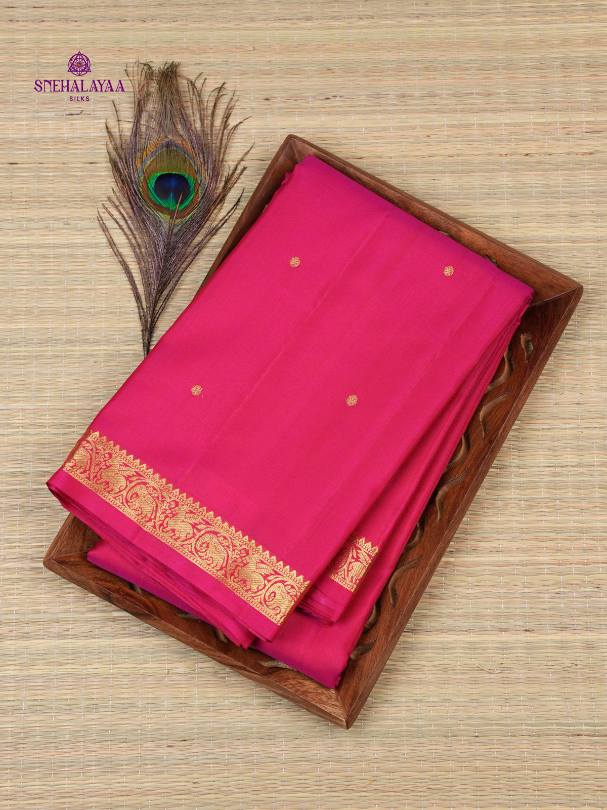 Rani Pink Kanjivaram Silk Saree