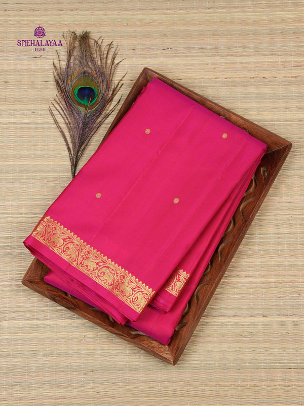 Rani Pink Kanjivaram Silk Saree
