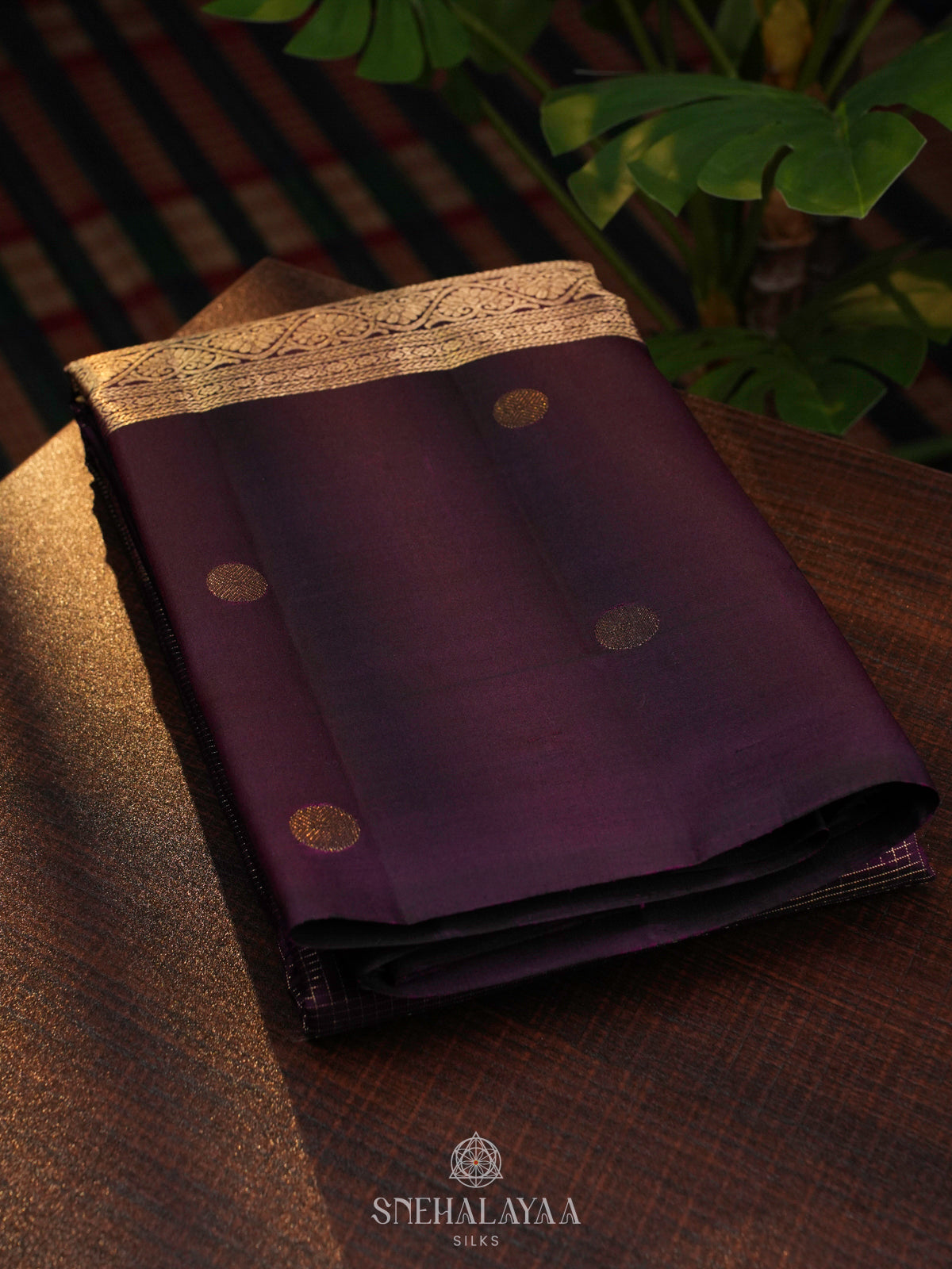 Violet Kanjivaram Silk Saree