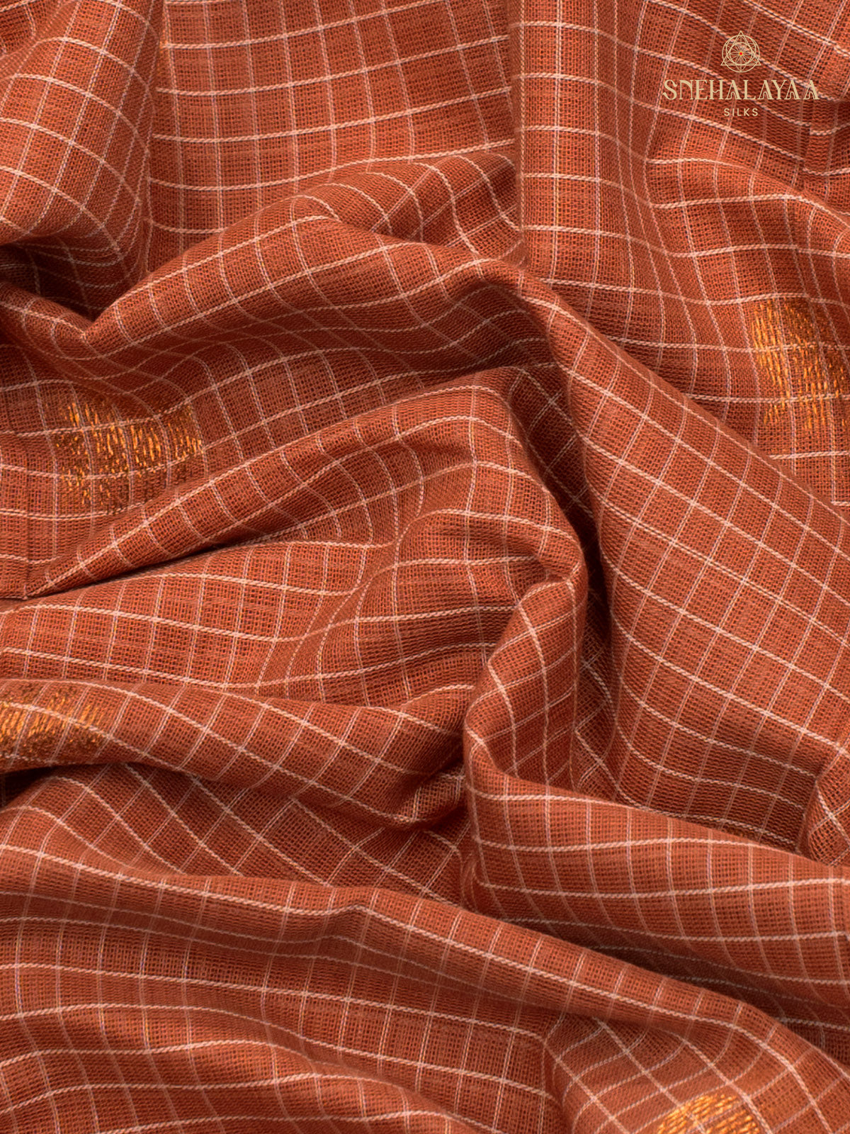 Brown Gadwal Cotton Saree