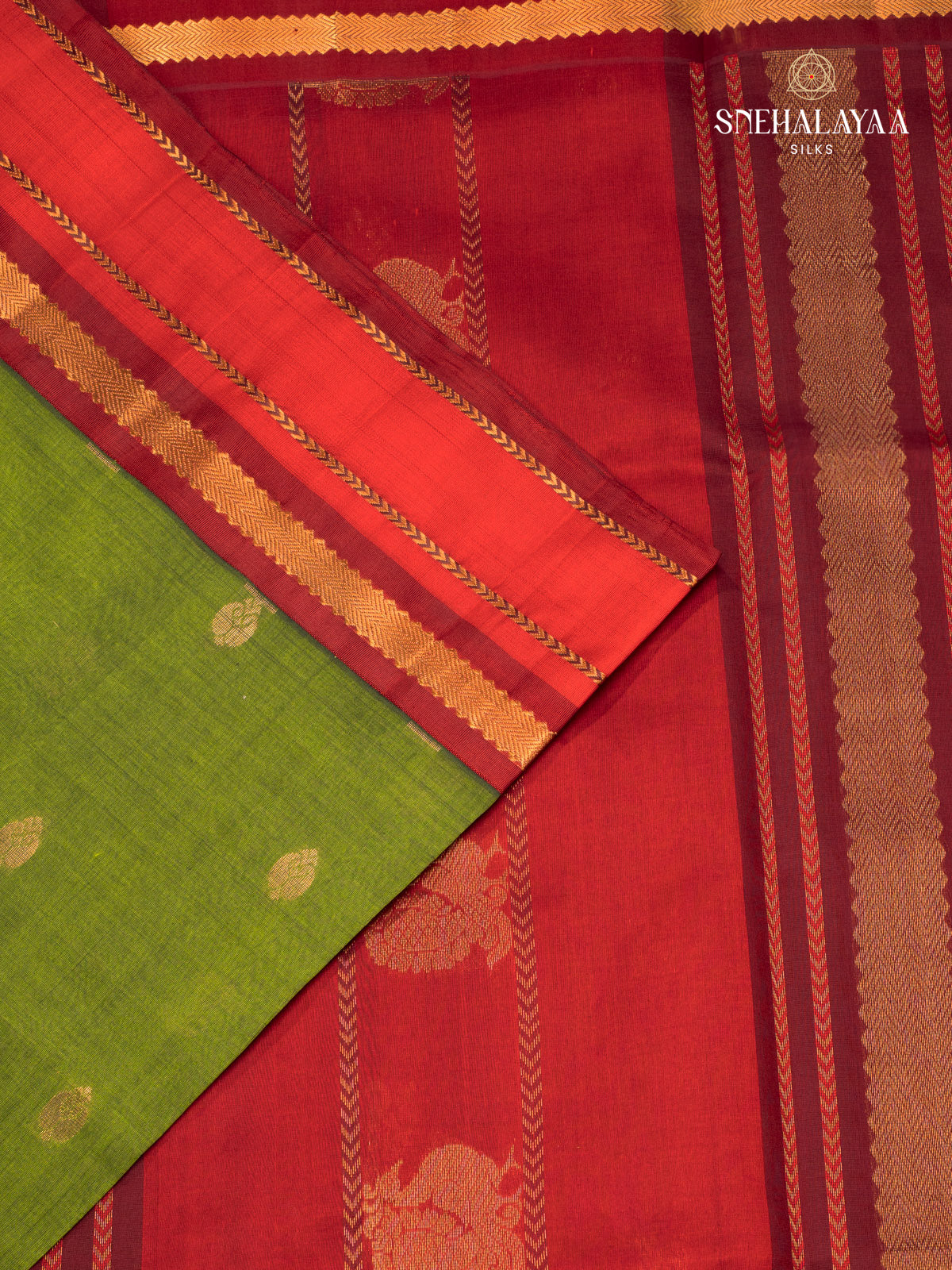 Green Kanchi Silk Cotton Saree