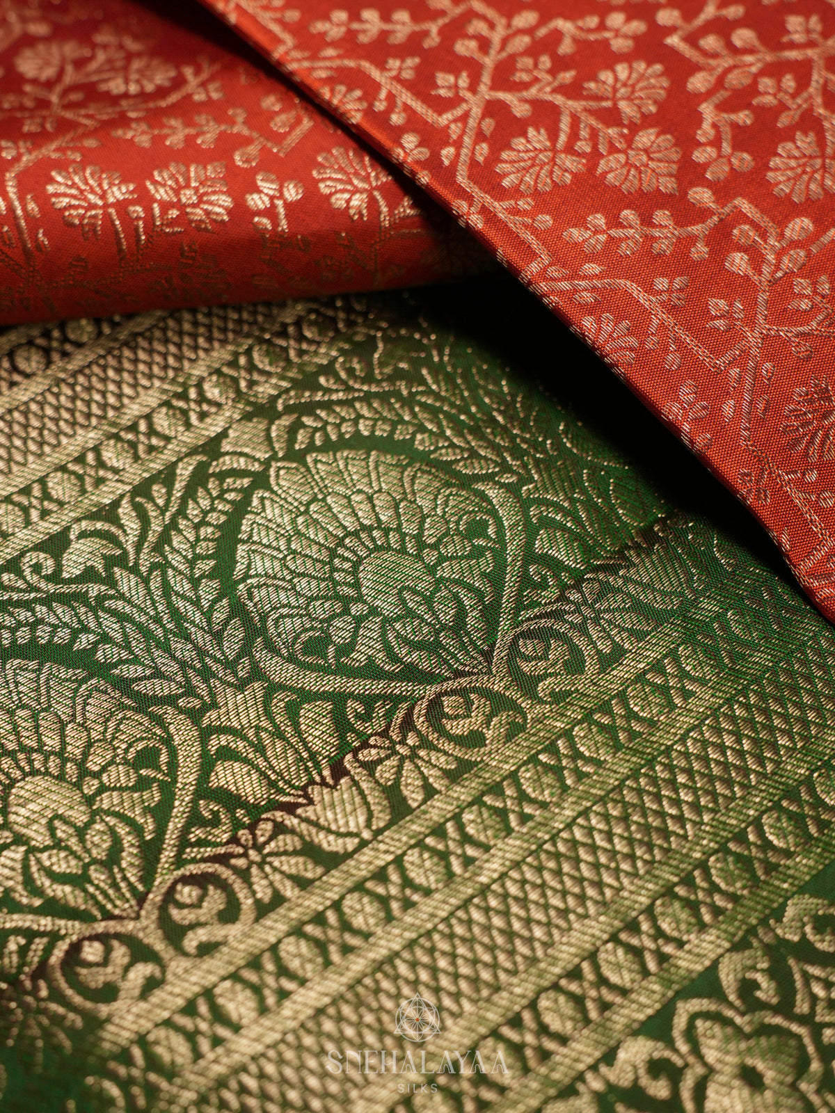 Orange Kanjivaram Silk Saree