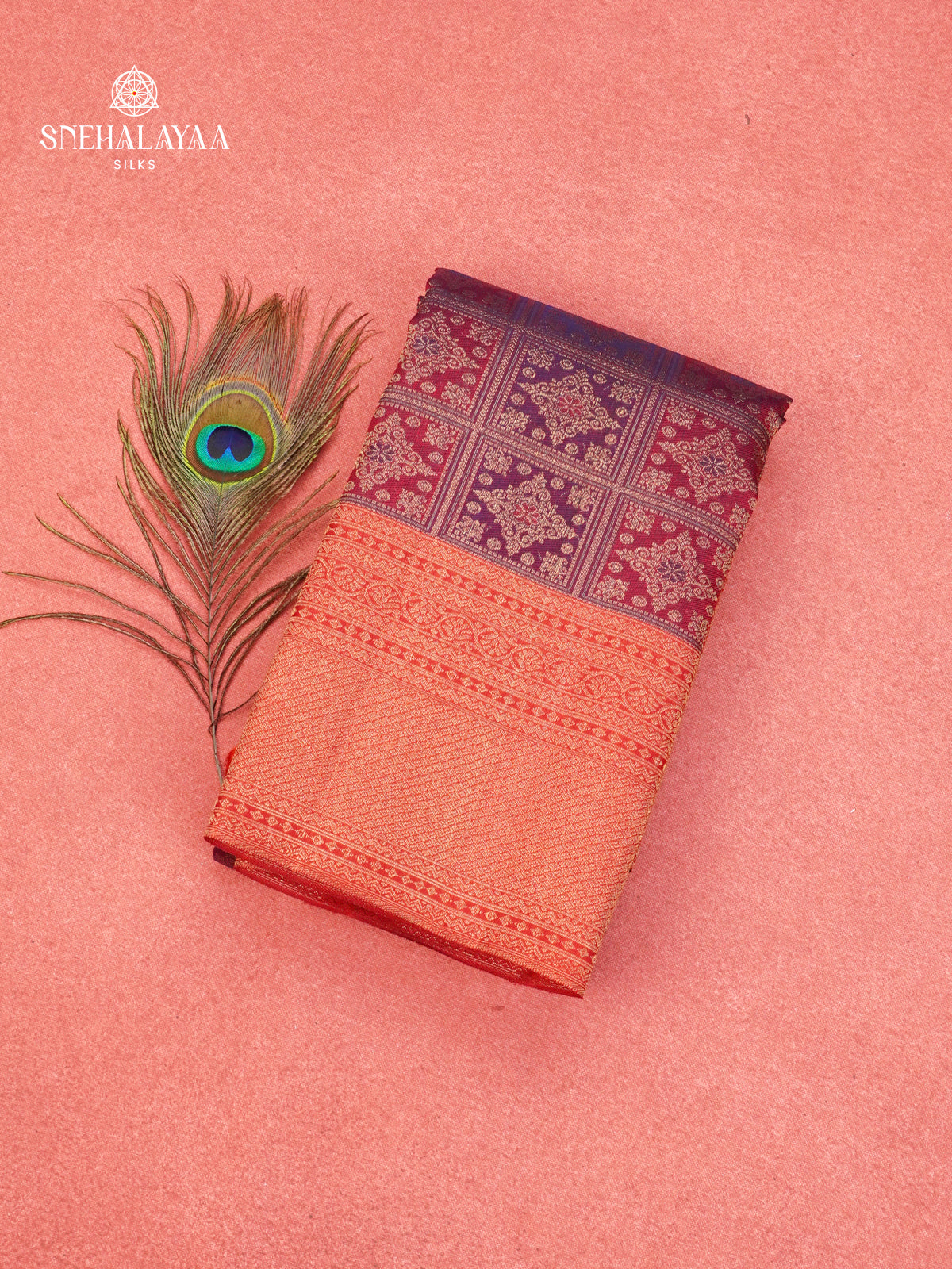 Rich Burgundy Kanjivaram Silk Saree