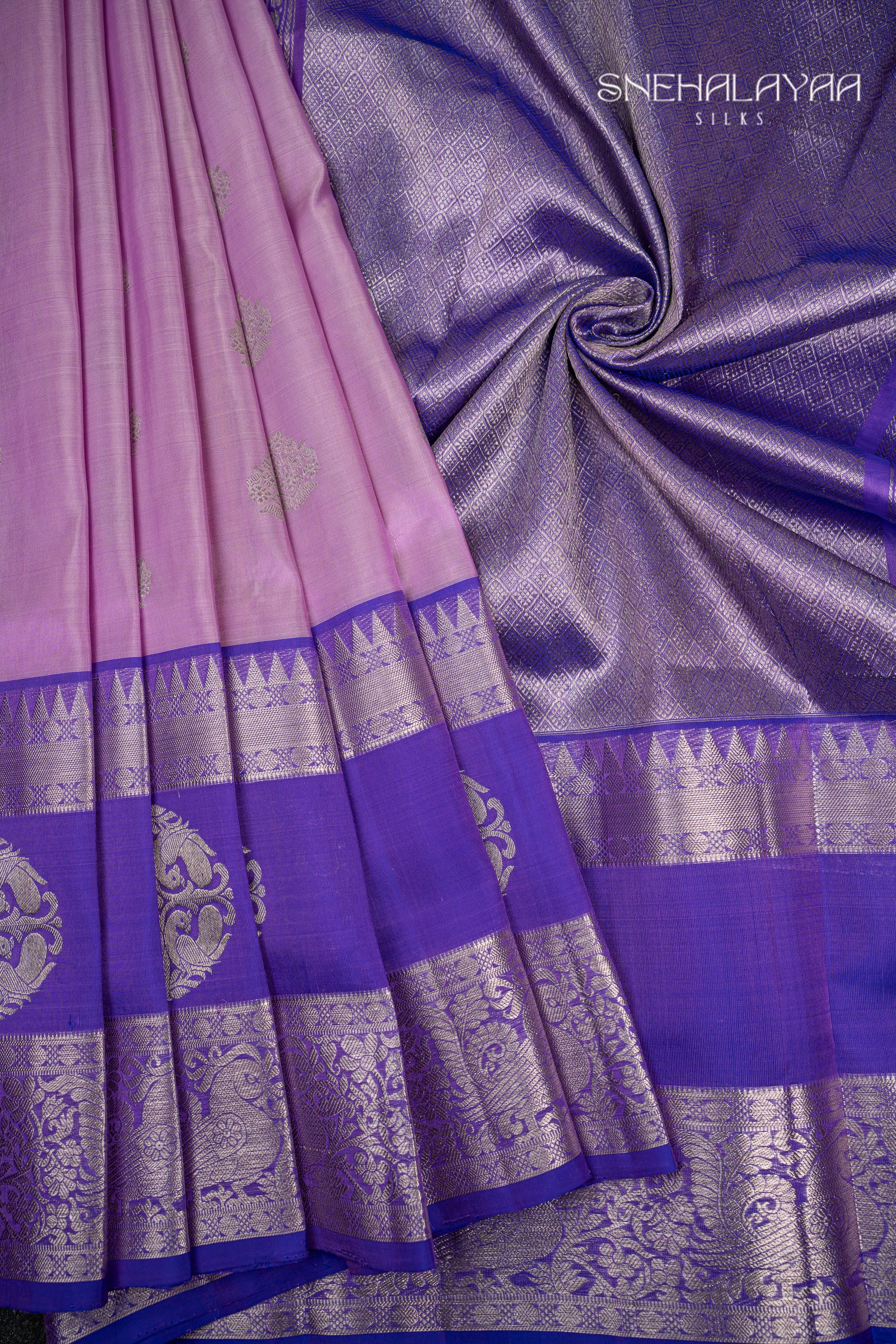 Lavender Venkatagiri Silk Saree
