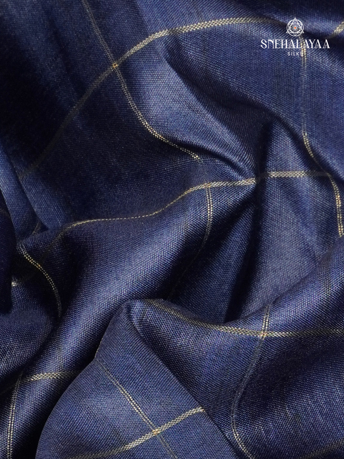 Navy Blue Tussar Saree