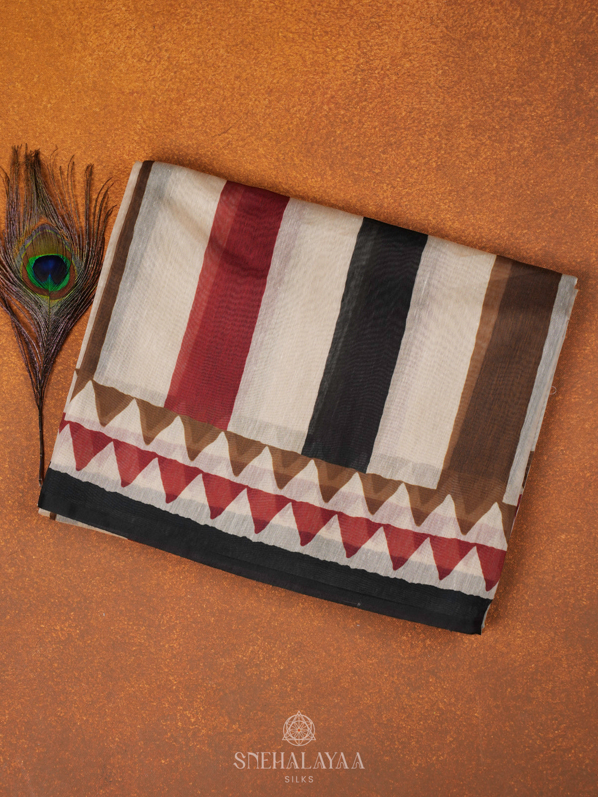 Multicolour Linen Saree