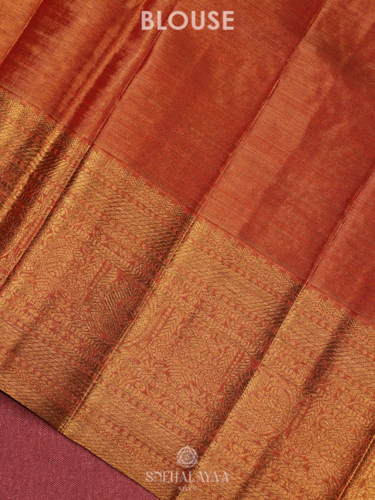 Orange Kanjivaram Silk Saree