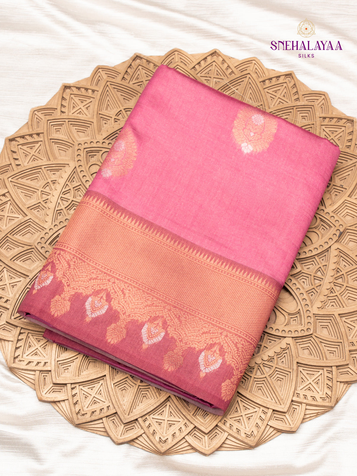 Light Pink Jute Saree
