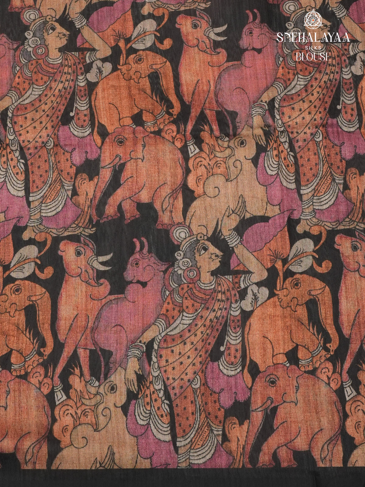 Grey Kalamkari Tussar Saree