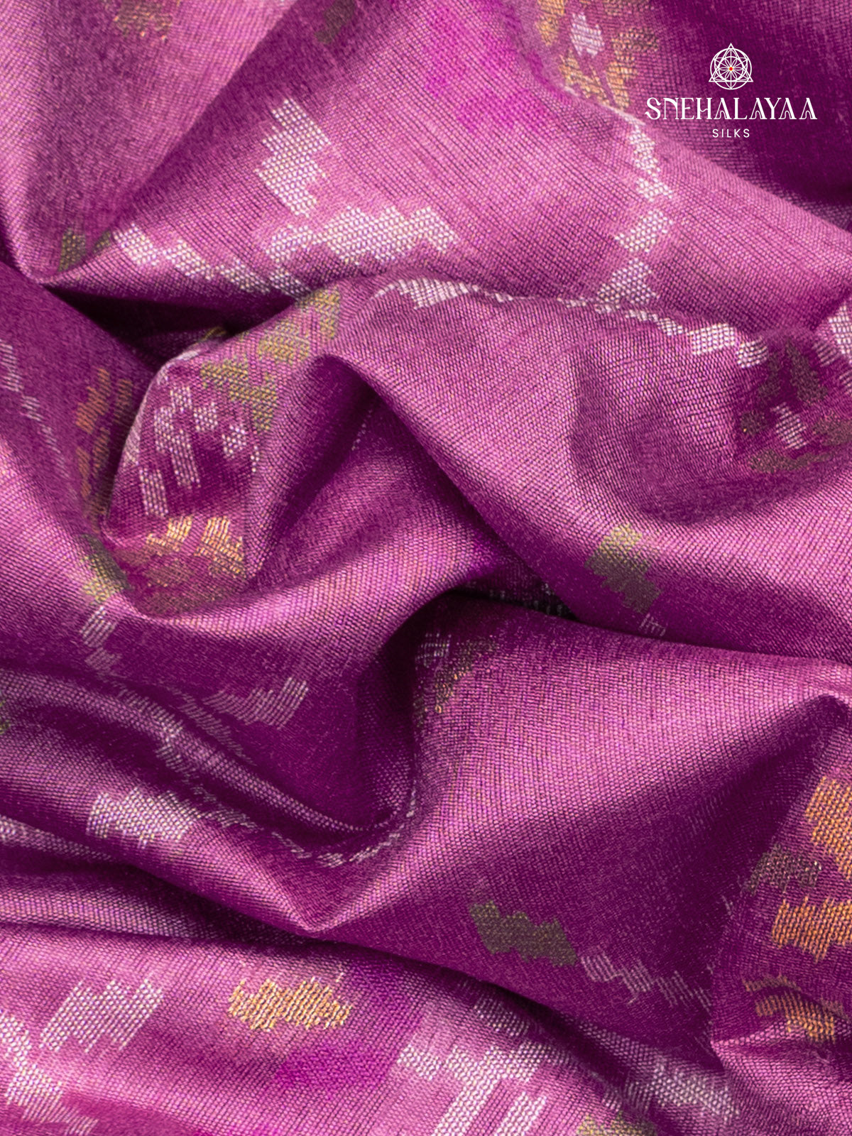 Purple Ikat Silk Saree