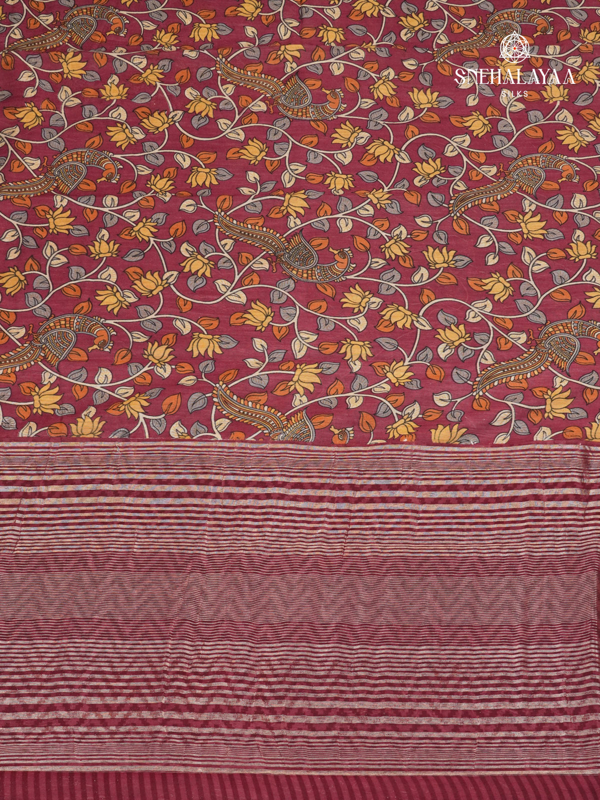 Magenta Chanderi Saree