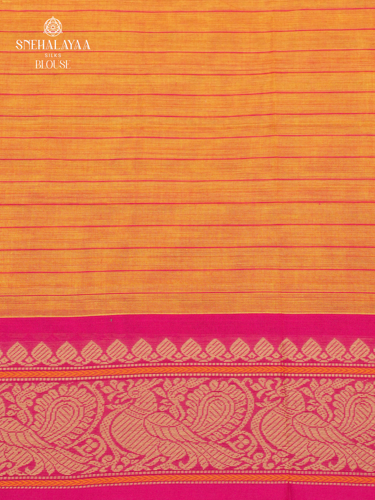 Mustard Checked Chettinad Cotton Saree