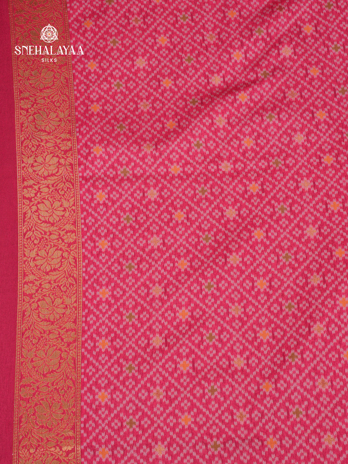 Maroon Ikat Saree