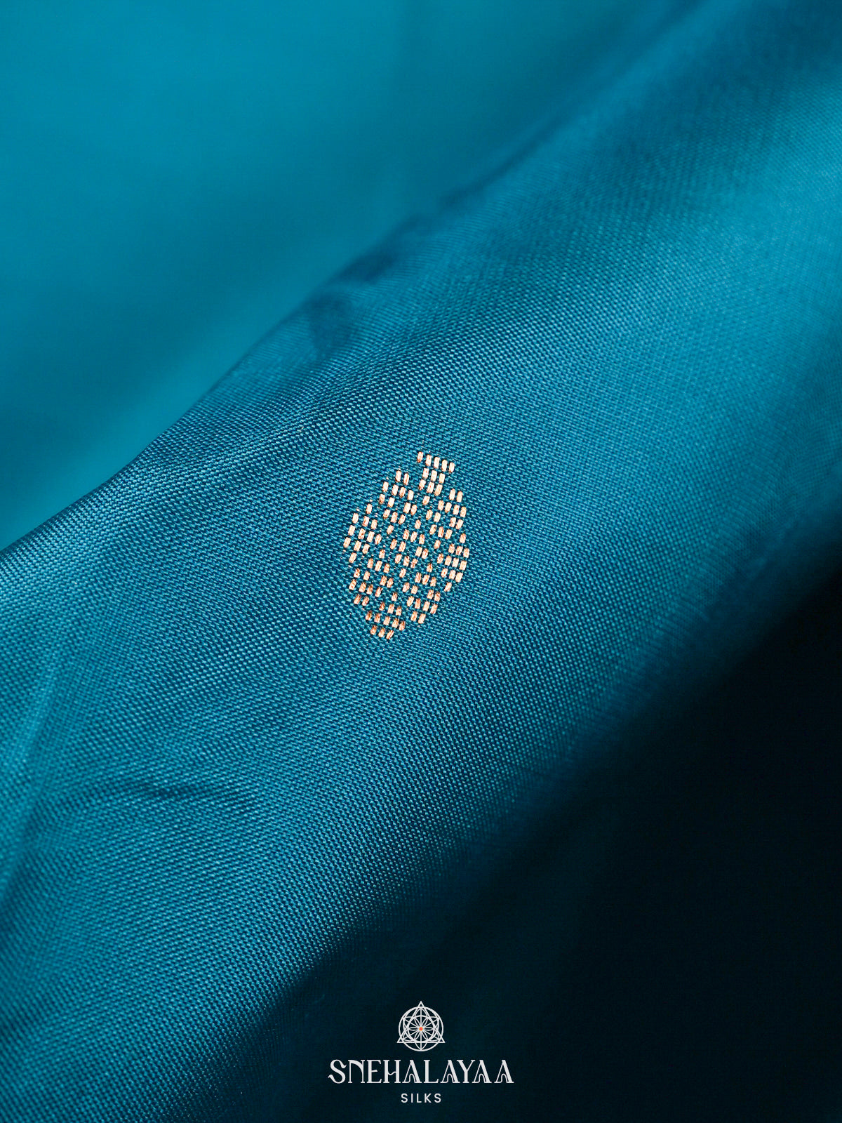 Peacock Blue Kanjivaram Silk Saree