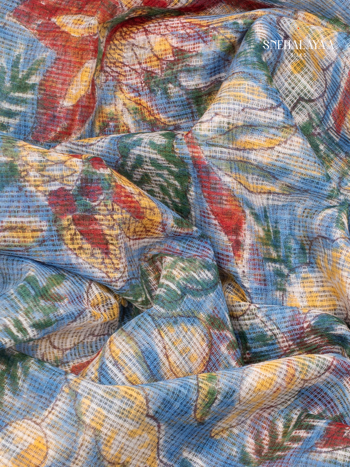 Bluish Grey Kota Saree