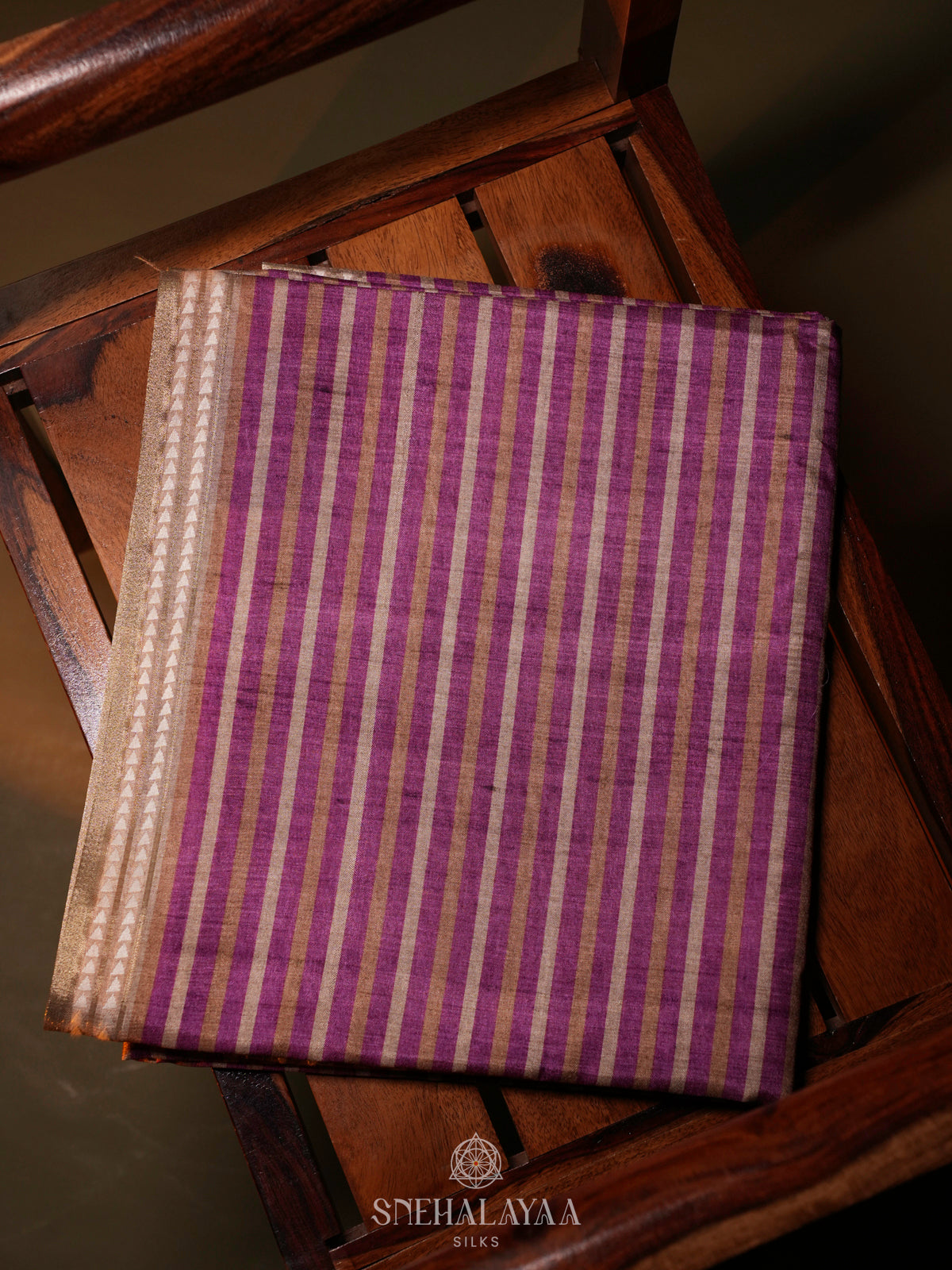 Purple Tussar Saree