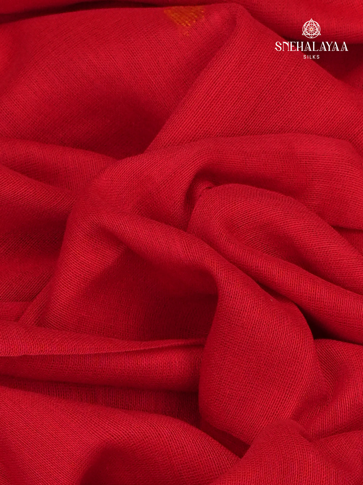 Red Khadi Cotton Saree