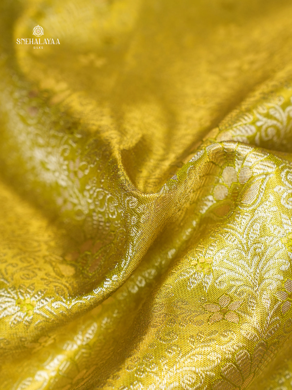 Lime Green Kanjivaram Silk Saree