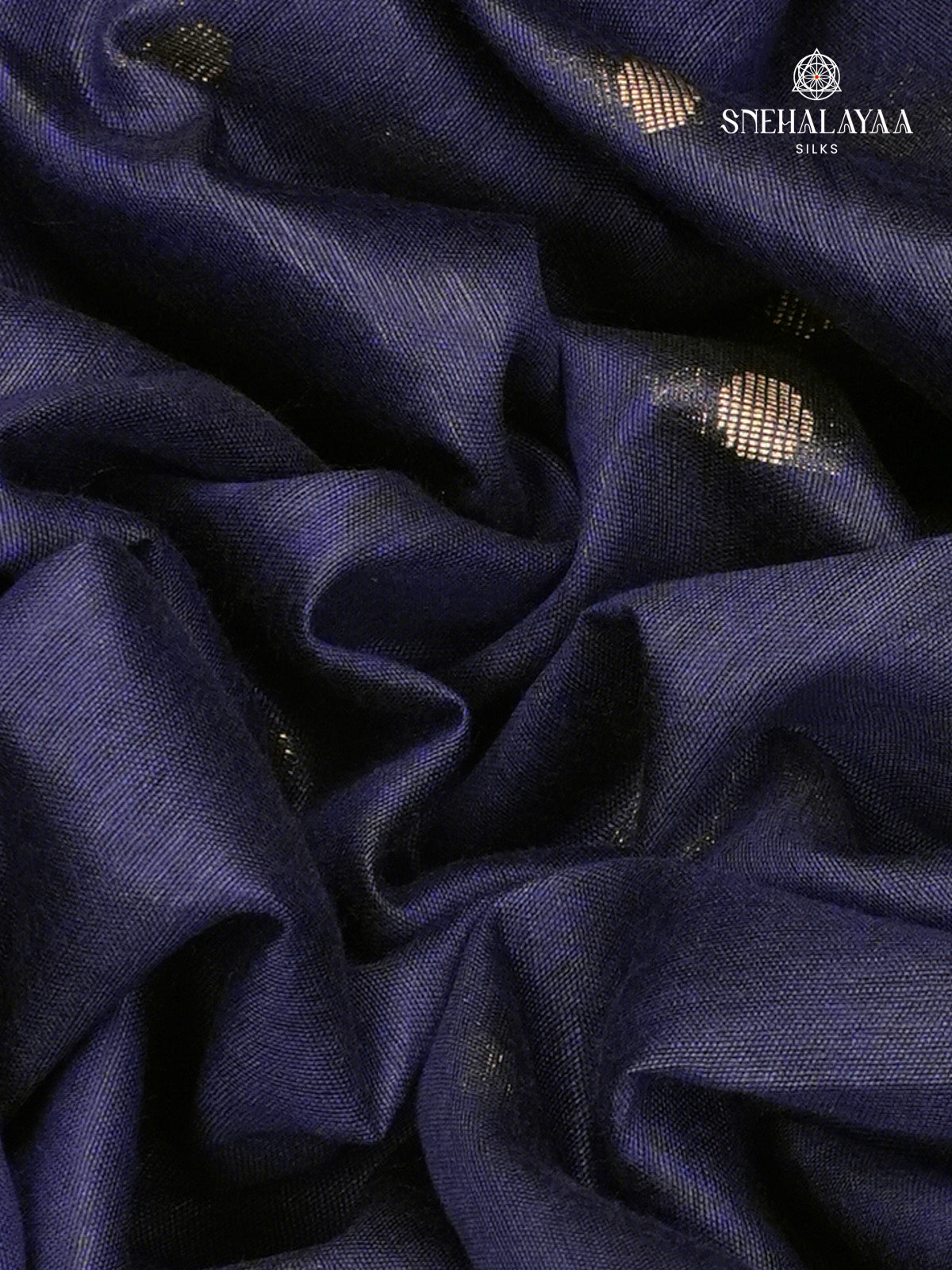 Navy Blue Bamboo Silk Saree