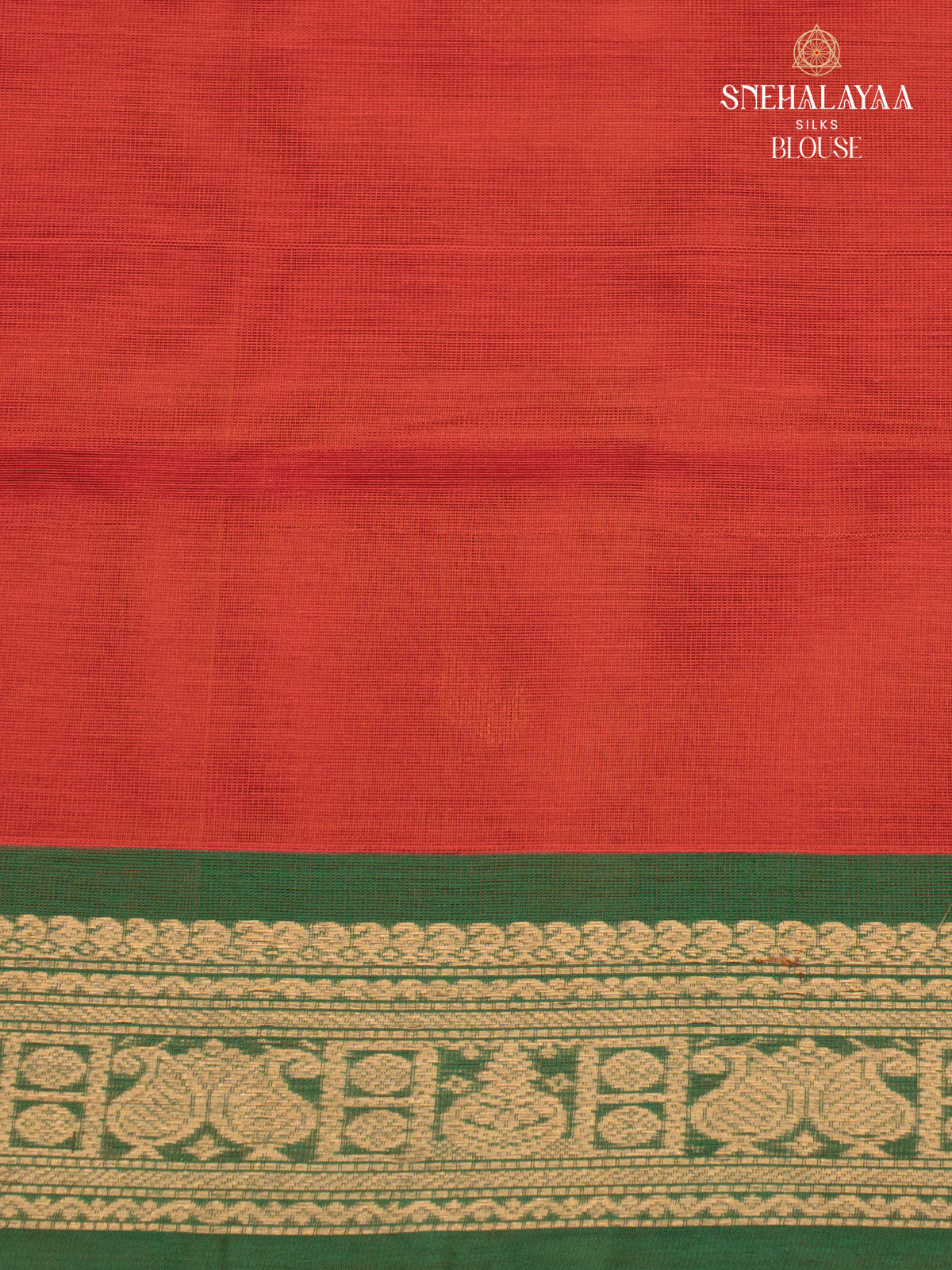 Orange Kanchi Silk Cotton Saree