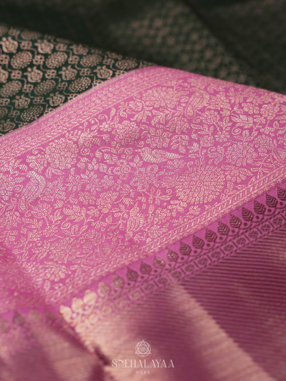 Forest Green Kanjivaram Silk Saree