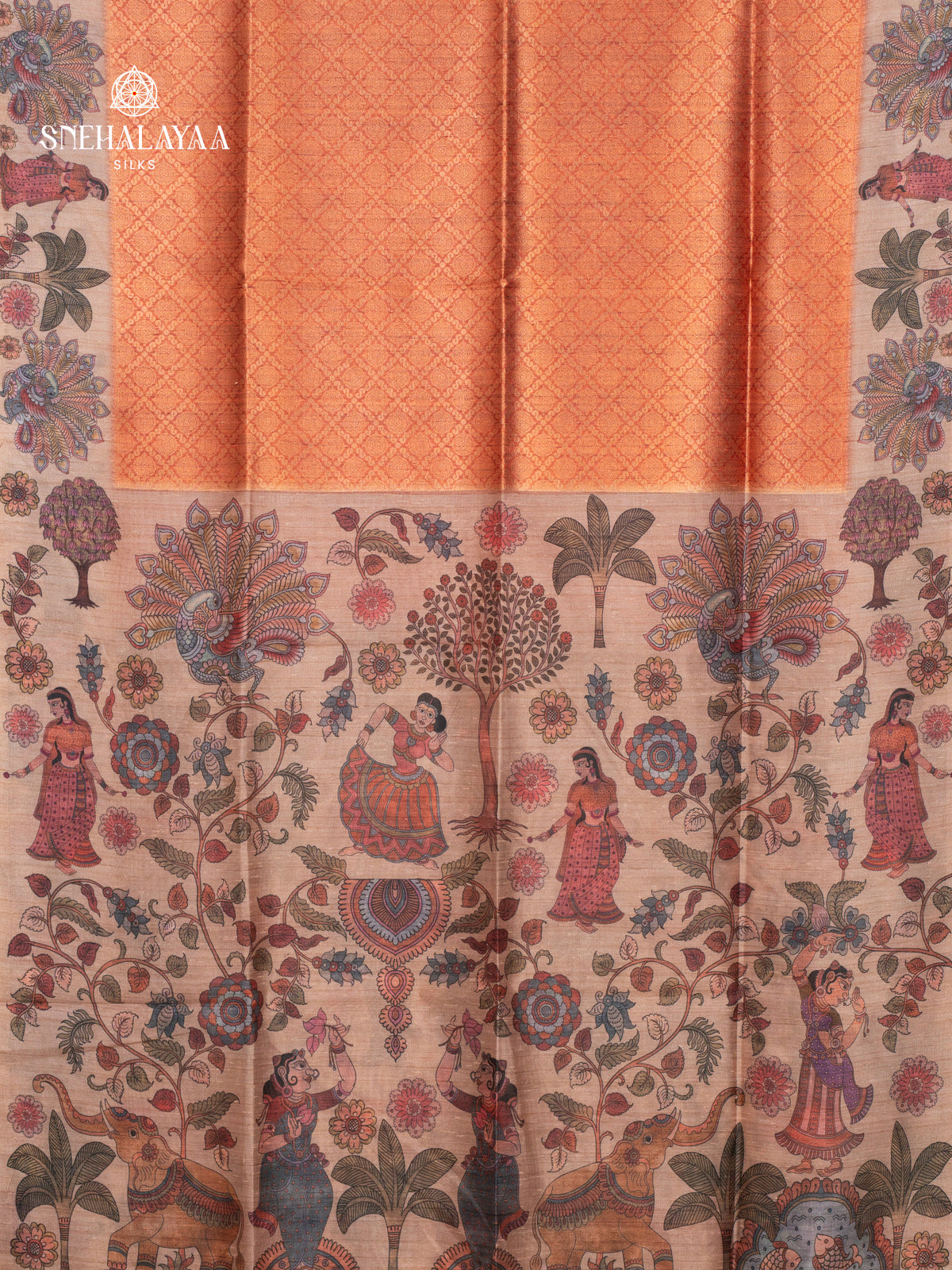 Orange Banaras Saree