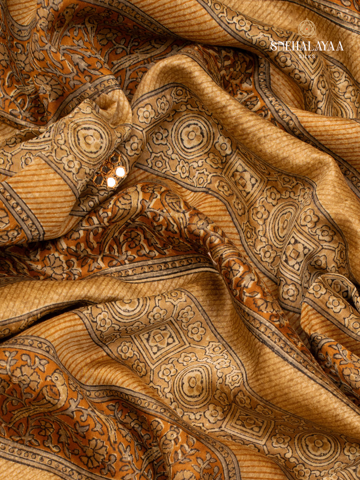 Brown Chanderi Saree