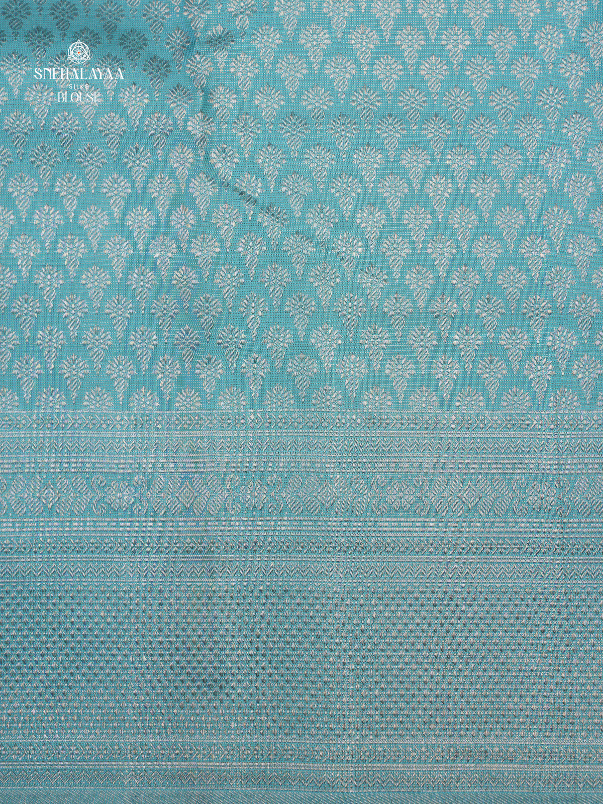 Sky Blue Kanjivaram Silk Saree