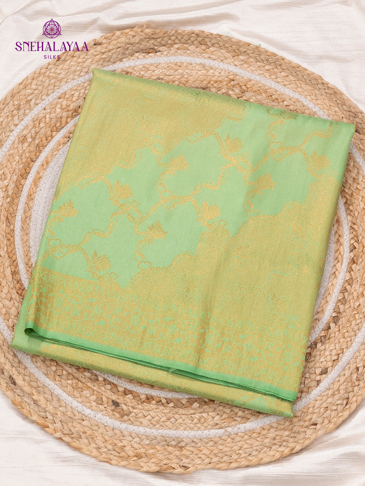 Sage Green Soft Silk Saree