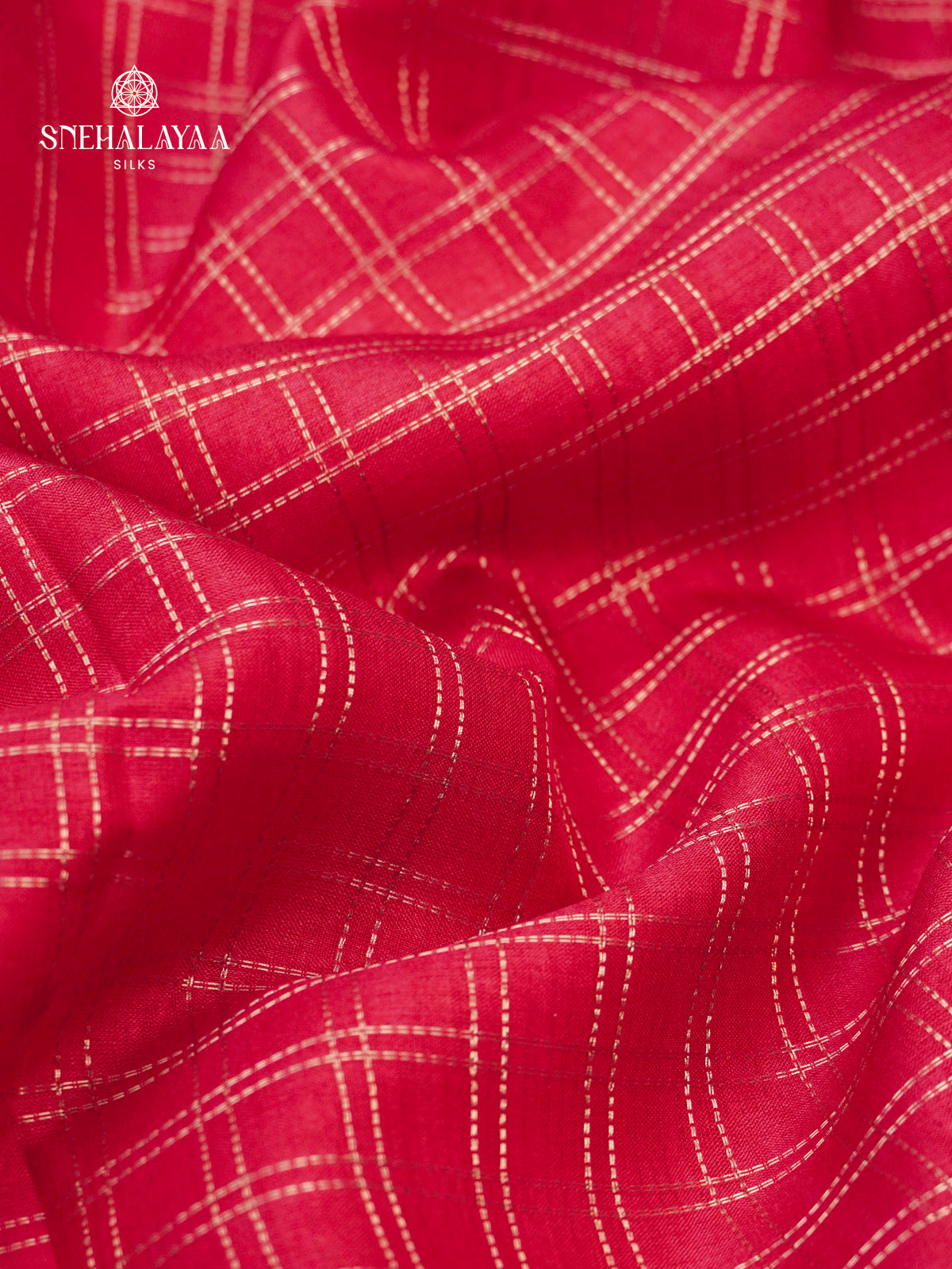 Ruby Red Munga Tussar Embroidery Saree