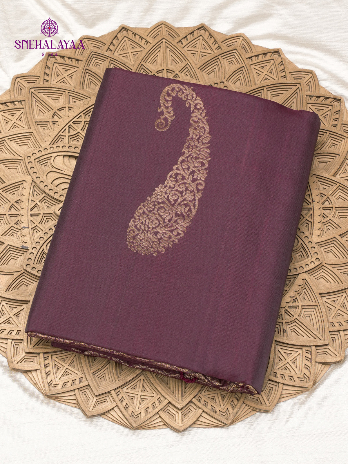 BPurple Kanjivaram Soft Silk Saree