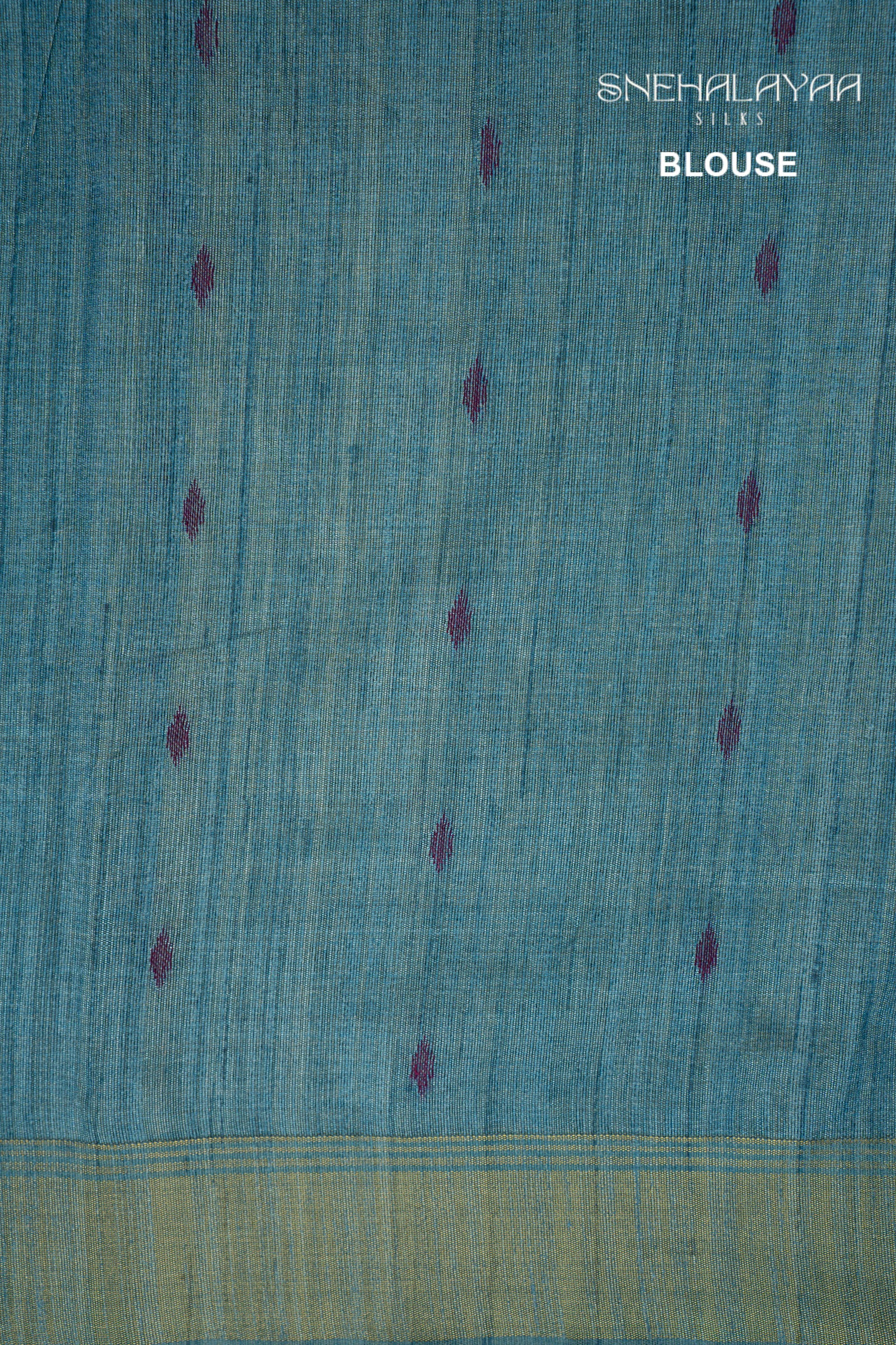 Cerulean Blue Semi Tussar Saree
