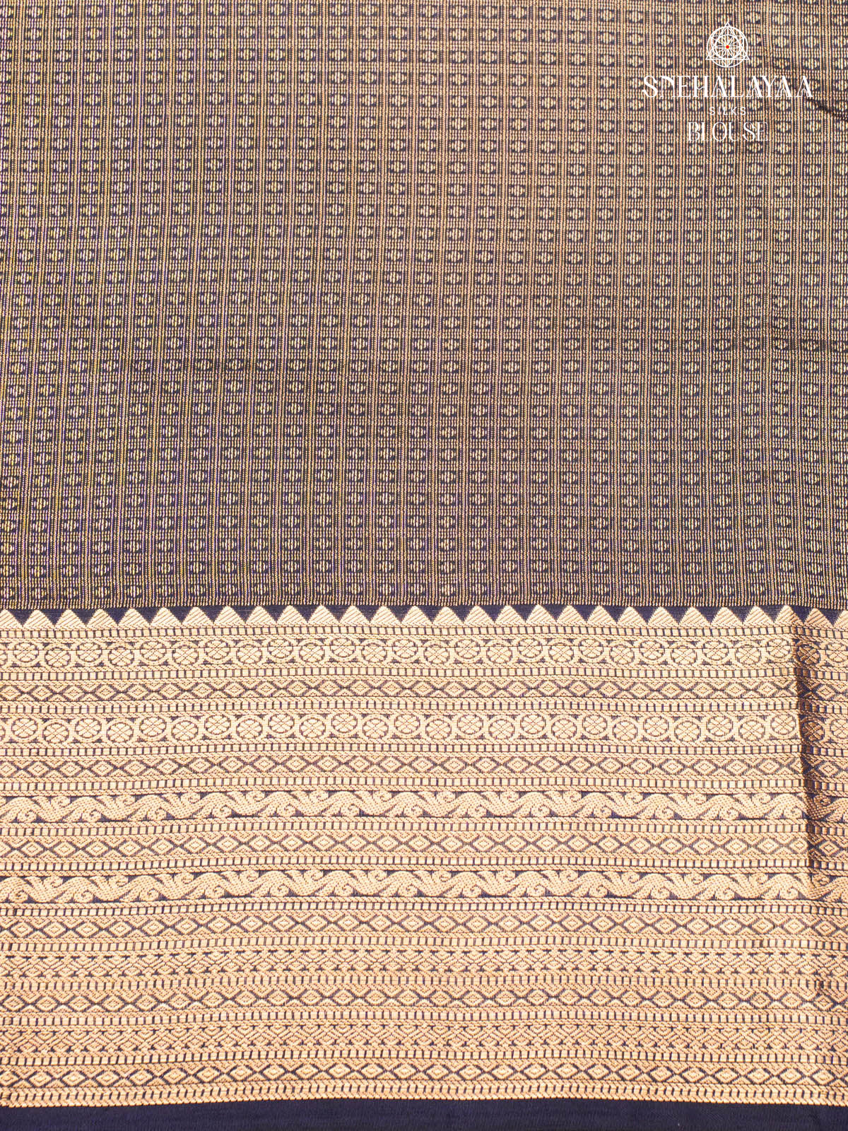 Navy Blue Kanjivaram Silk Saree