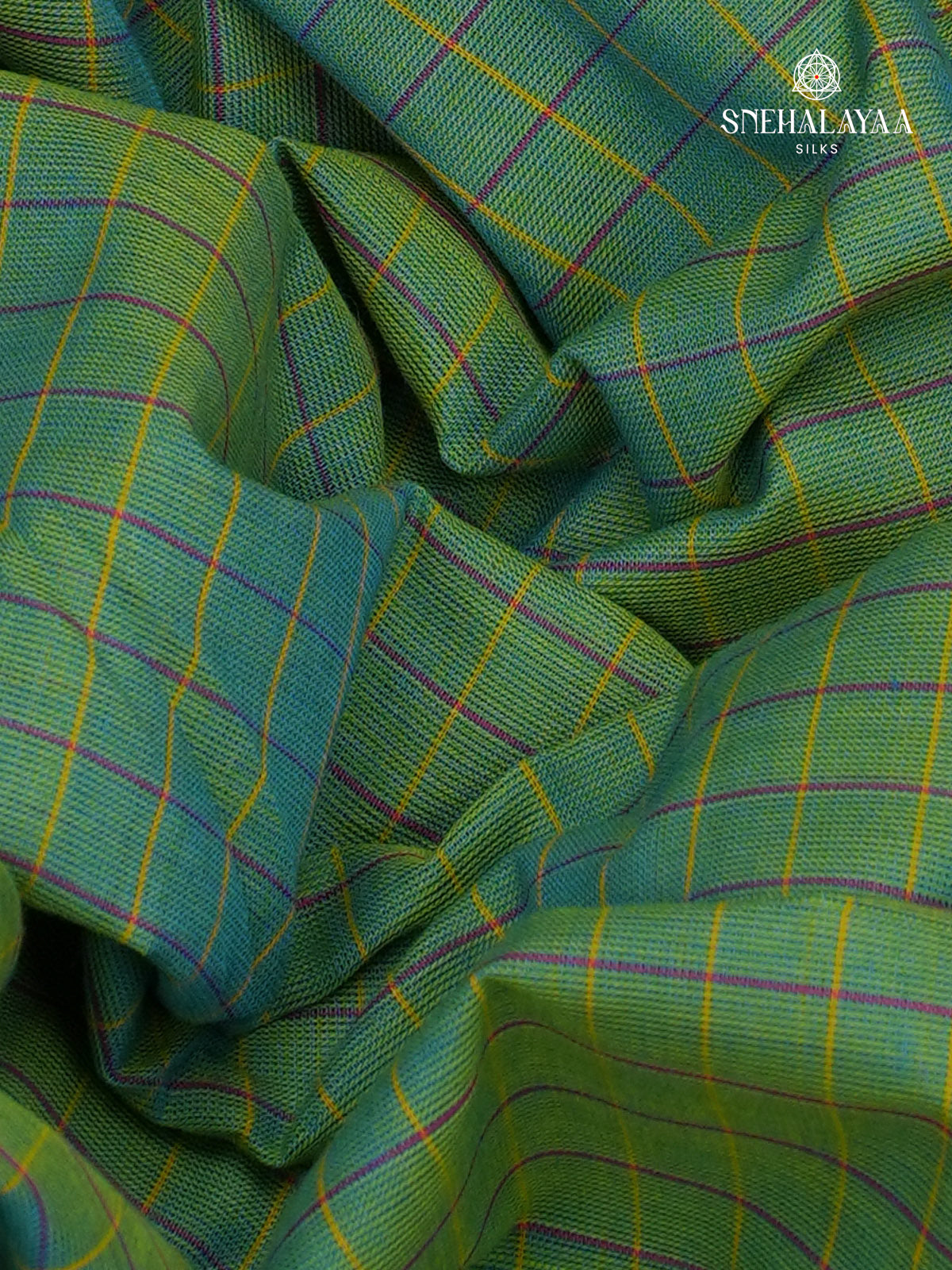 Teal Green Chettinad Cotton Saree