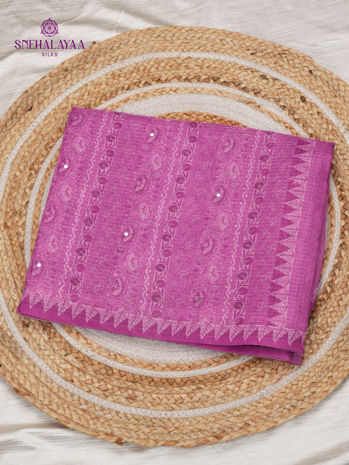 Violet Kota Embroidery Saree