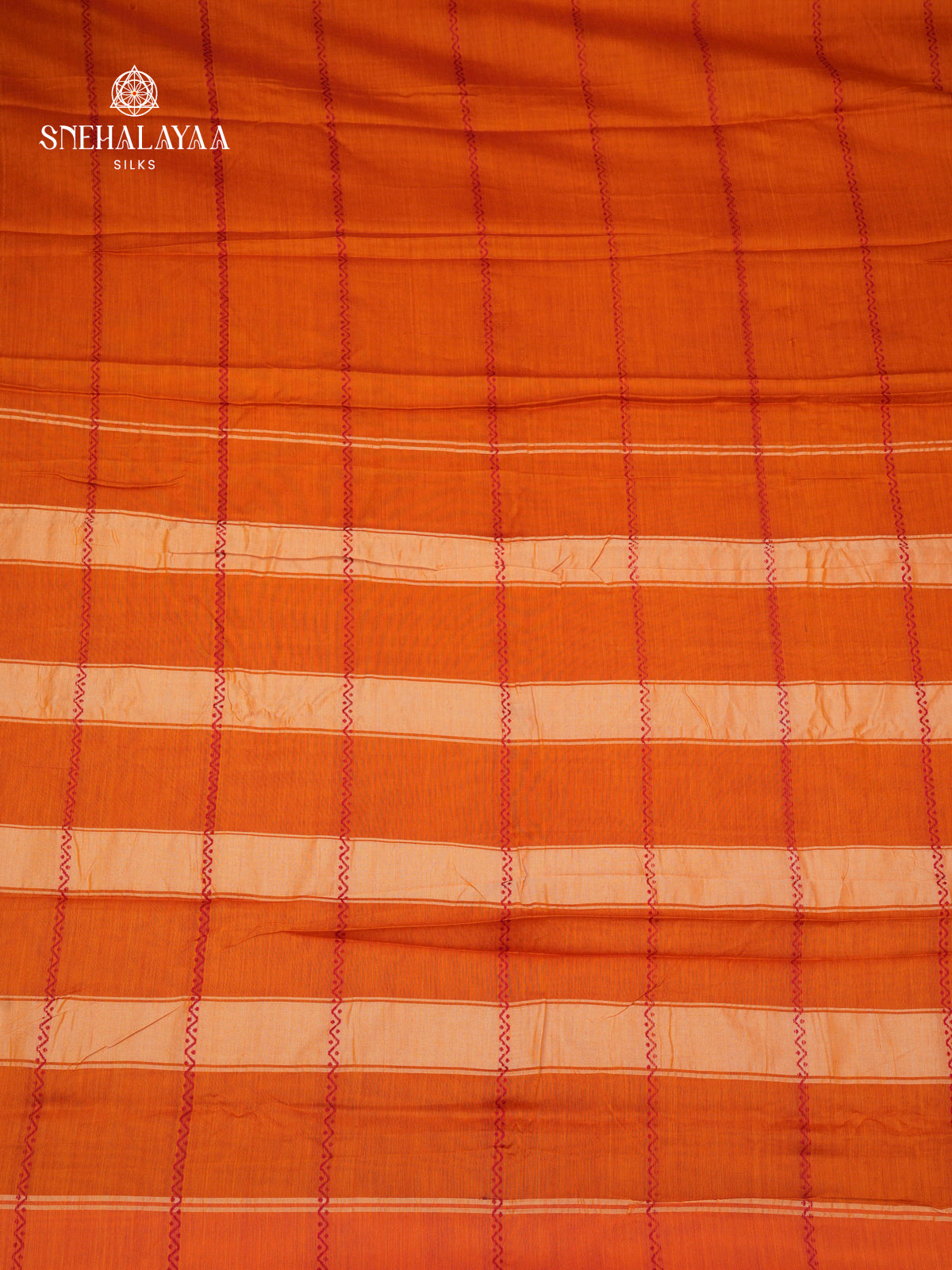 Orange Narayanpet Cotton Saree