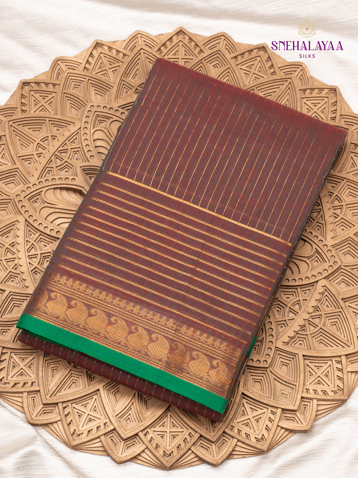 Brown Chettinad Cotton Saree