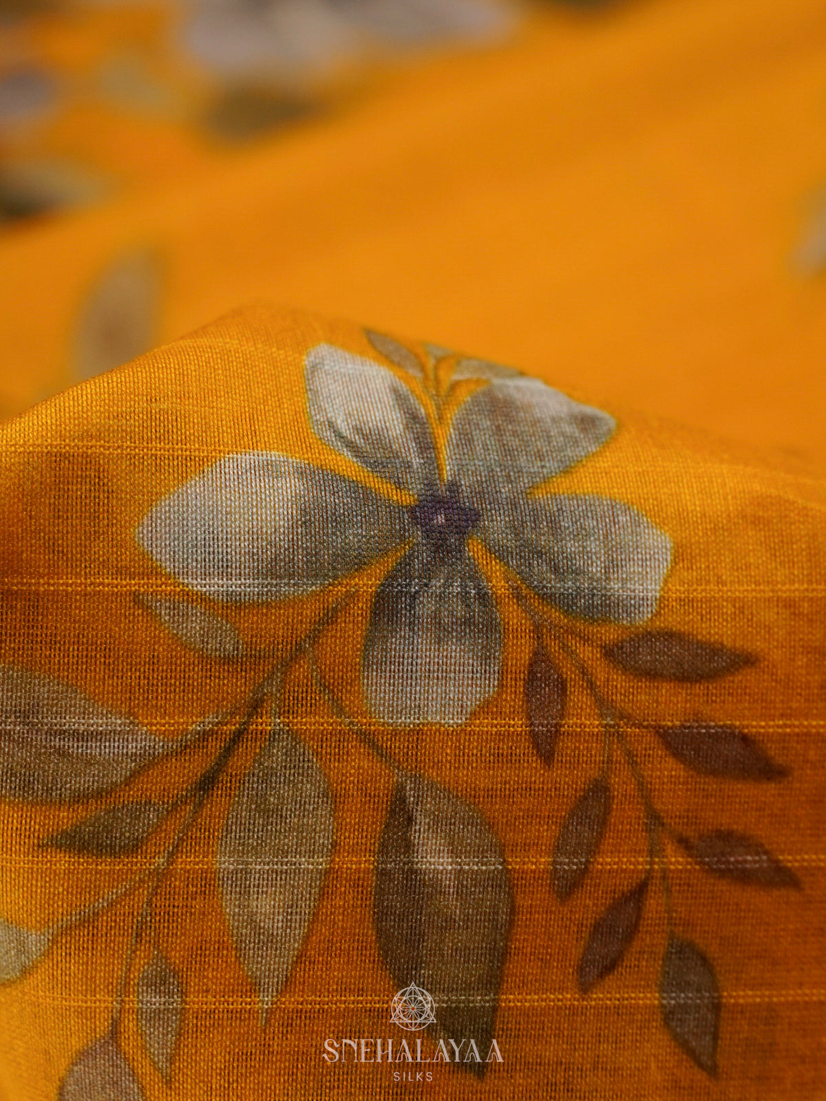 Yellow Chanderi Saree