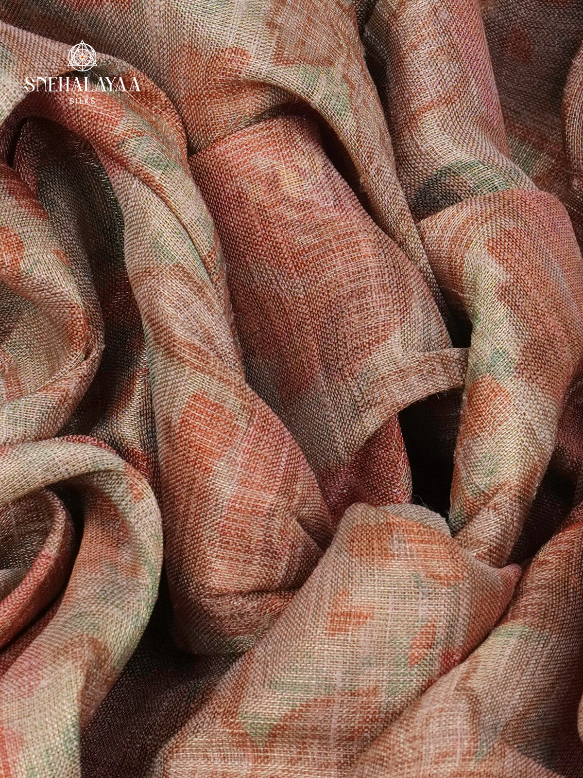 Beige Linen Tissue Saree