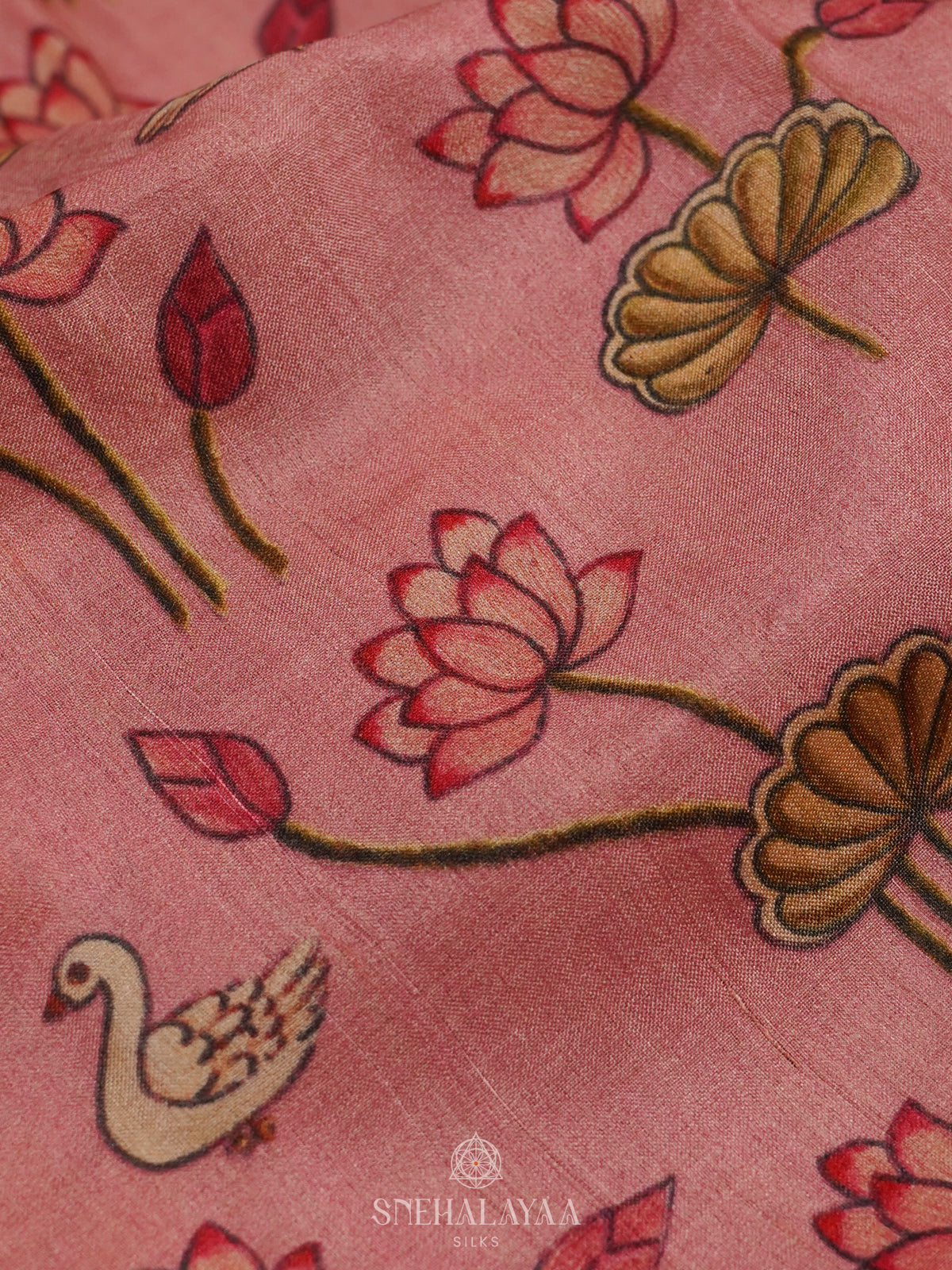 Pink Tussar Saree